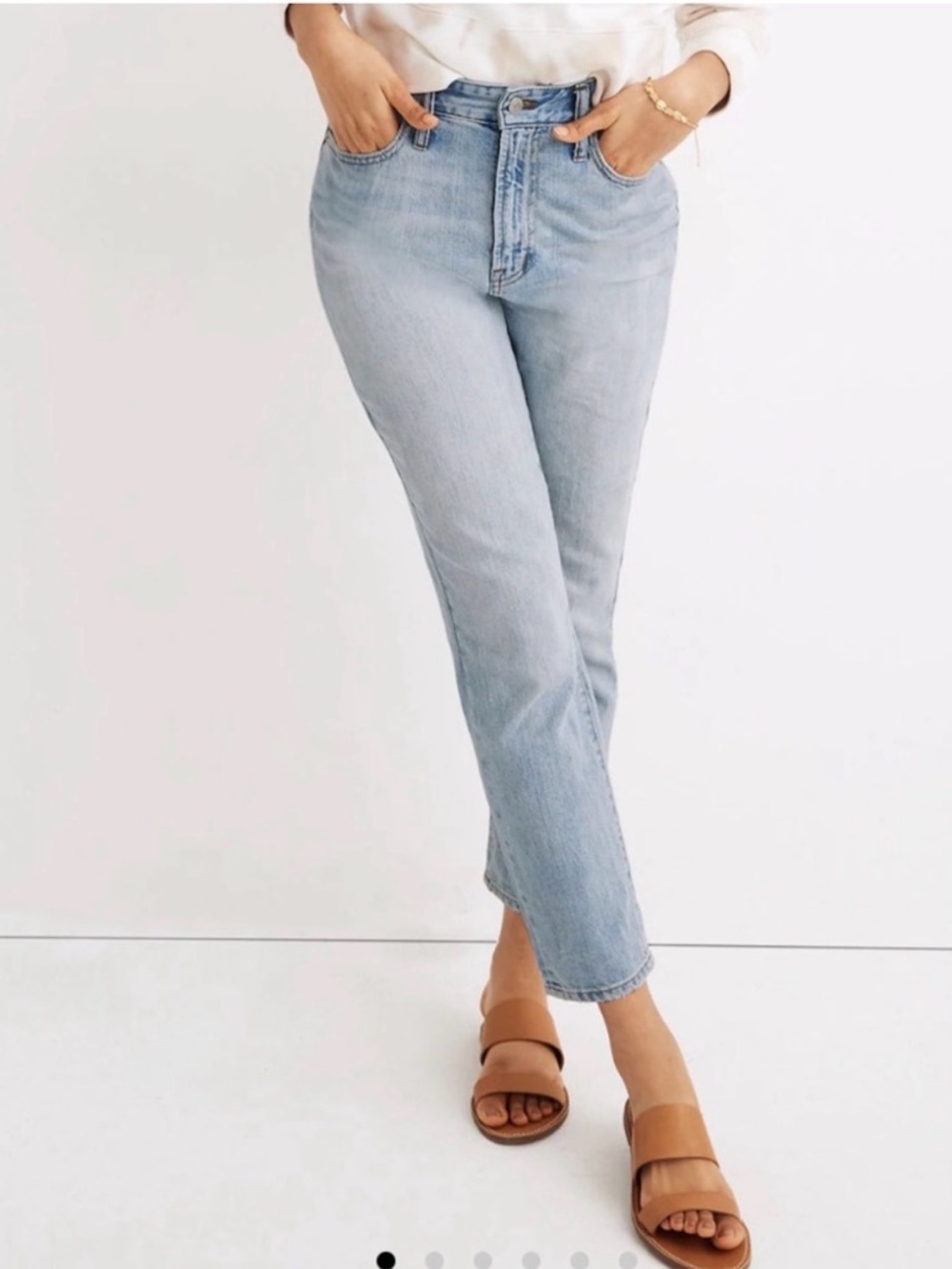 Madewell Womens K7526 The Curvy Perfect Vintage Jeans 27 Fitzg Wash Denim